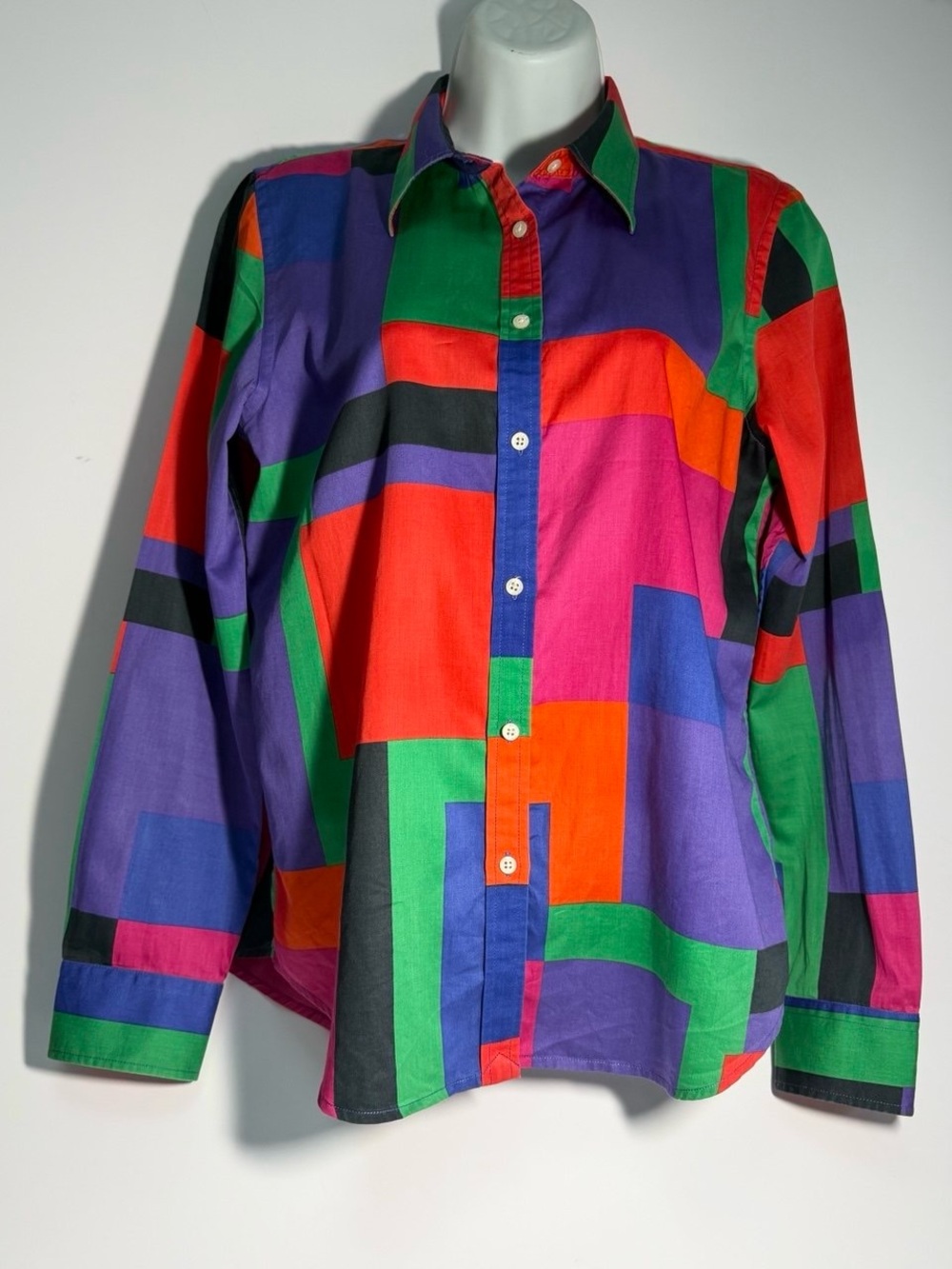 Ralph Lauren Multicolor Geometric Button-Down Shirt - Picture 9 of 9